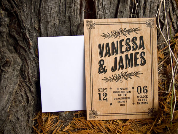 wedding invitations wood_rv