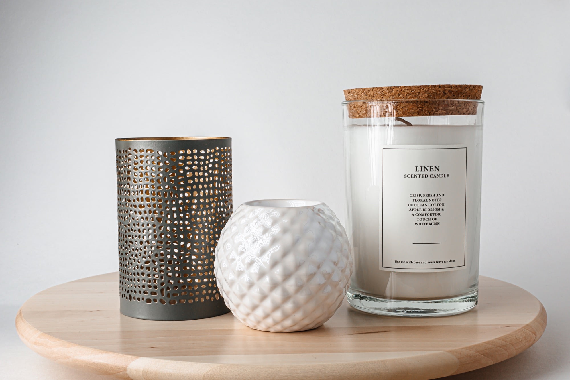 Candle packaging label